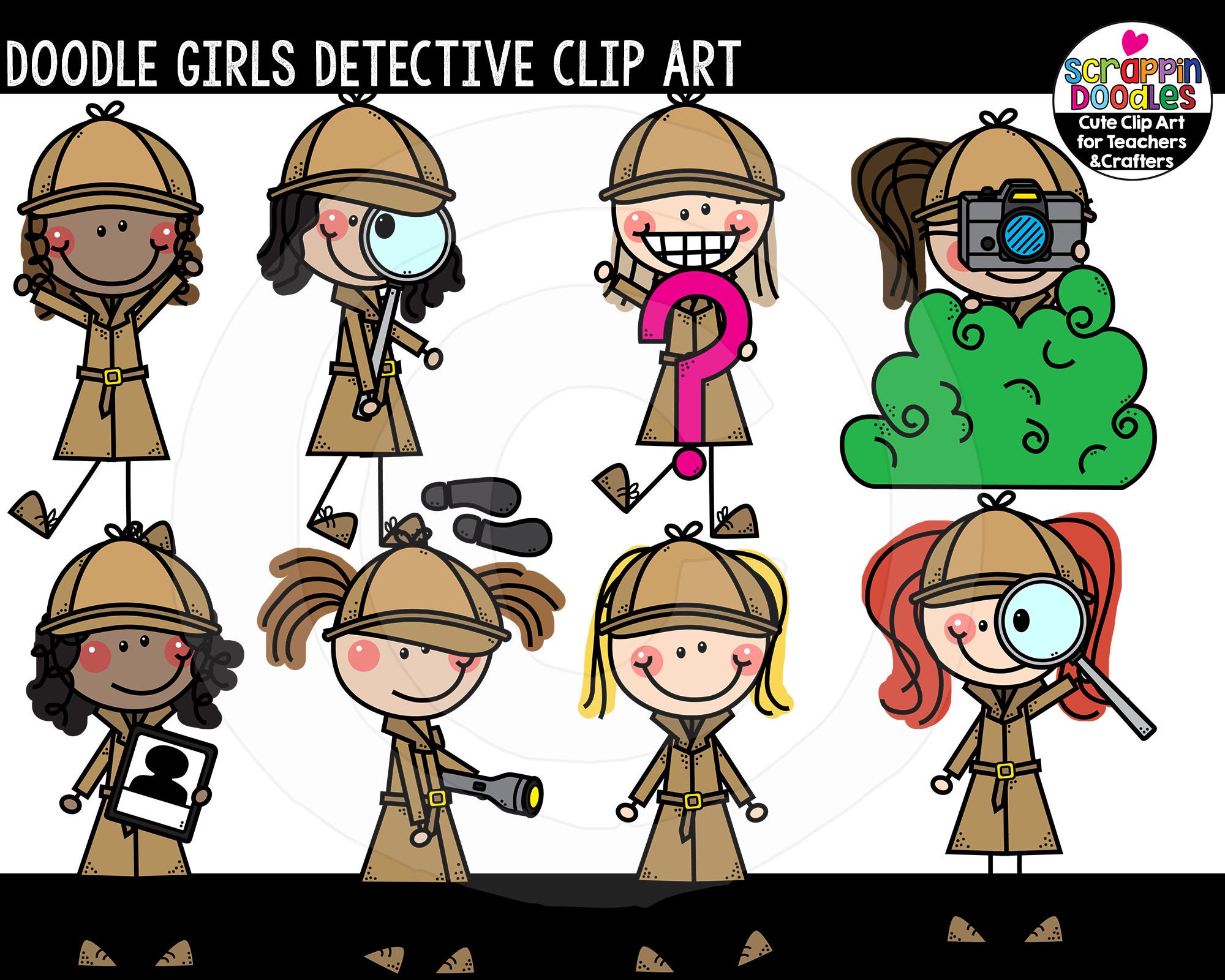Detective caricature - Etsy España Detective caricature - Etsy España