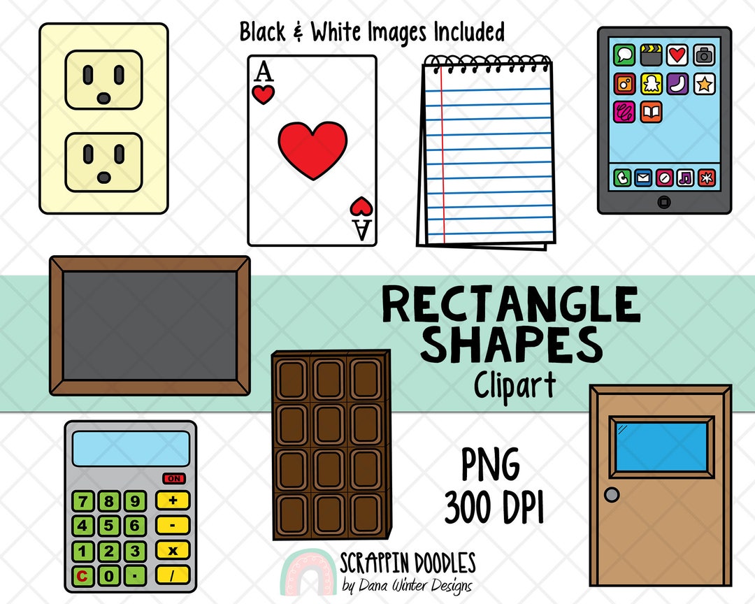 Shapes Clip Art Real Life Rectangle Shapes Clipart Geometric Shapes 3D  Shape Clipart Math Clipart Shape Graphics 2D Shapes 