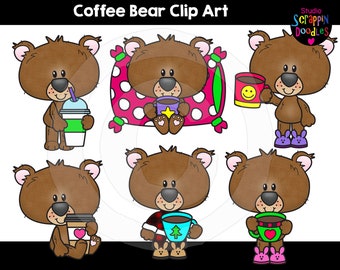 cute school bear clipart