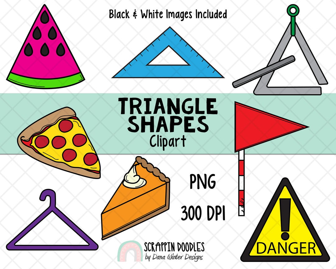 Shapes Clip Art Real Life Triangle Shapes Clipart Geometric Shapes 3D Shape  Clipart Math Clipart Shape Graphics 2D Shapes 