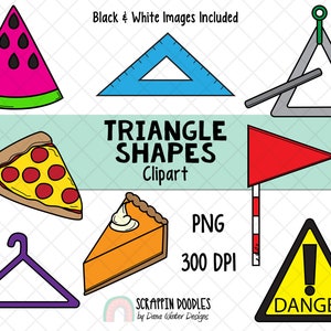 Shapes Clip Art Real Life Triangle Shapes Clipart | Etsy