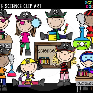 Pirate Science Class Clip Art - Cute Commercial Use Pirate Science Clipart {Scrappin Doodles Clipart}