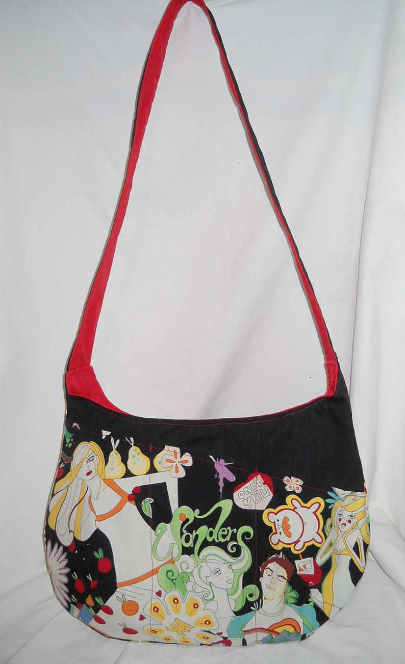 Bright Hip Fabric Hobo Bag Hobo Purse Etsy