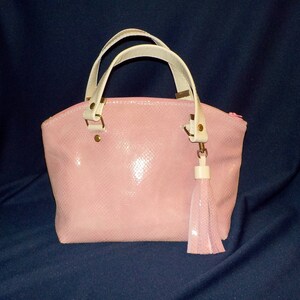 Exclusivo lagarto rosa / serpiente impresión real cartera de cuero, LOLA patrón por Swoon