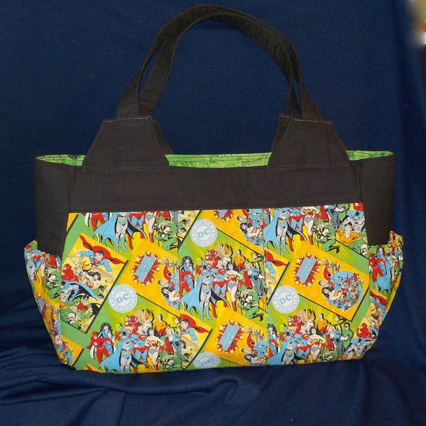 Extra Large Diaper Bag, SuperHero  Fabric, Bright Color Mom Bag, Gym Bag