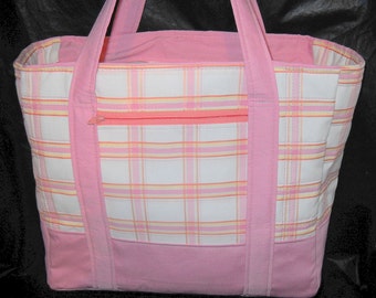 LARGE Tote, Diaper Bag, Pink, Mom Bag