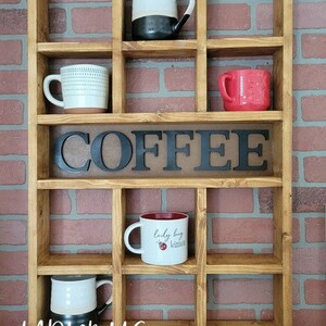 Wall-mounted Coffee/tea/mate Mugs Rack. Coffee Cup Holder. Tea Rack ...