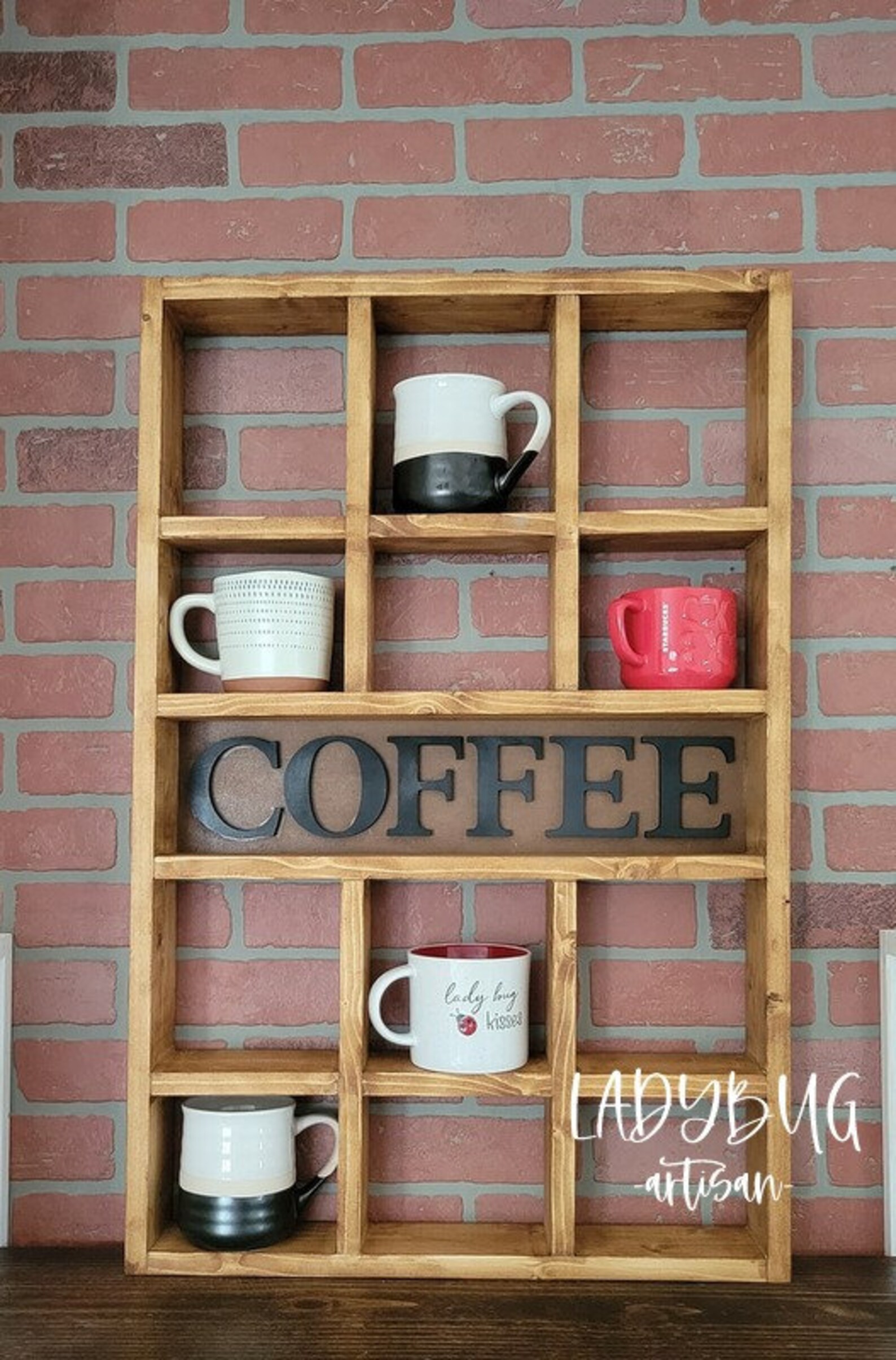 Wall Mounted Coffee/tea/mate Mugs Rack. Coffee Cup Holder. Tea - Etsy