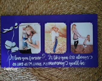 I'll love you forever, I'll like you for always... Fully customizable. Mother. Grandparent. Family. Frames. Made by Ladybug