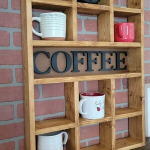 Wall Mounted Coffee/tea/mate Mugs Rack. Coffee Cup Holder. Tea Rack ...