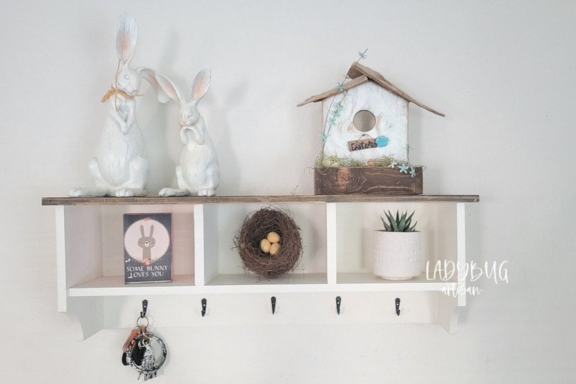 Entryway Hook With Storage Cubbies. Entryway Cubbies. Keys Etsy