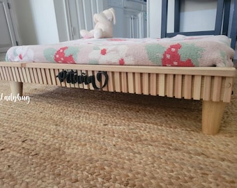 Personalized Wooden Pet Bed | Custom Dog or Cat Bed with Name | Modern Elevated Pet Bed | Handmade Furniture for Pets