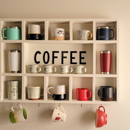 Wall Mounted Coffee/tea/mate Mugs Rack. Coffee Cup Holder. Tea - Etsy