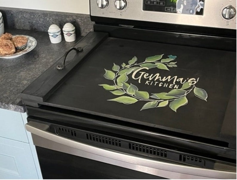 Rustic Farmhouse Stove top cover. Stove top board. Noodle board. Rustic kitchen stove cover. Fully customizable. zdjęcie 10