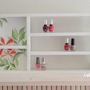 Nagellack Ständer/Organizer/Rack. Handbemalt. Handgefertigt. Badezimmer Organizer. Ständer für Nagellack. Maßanfertigung. Wohndekor
