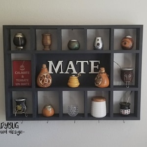 Wall Mounted Coffee/tea/mate Mugs Rack. Coffee Cup Holder. Tea Rack ...