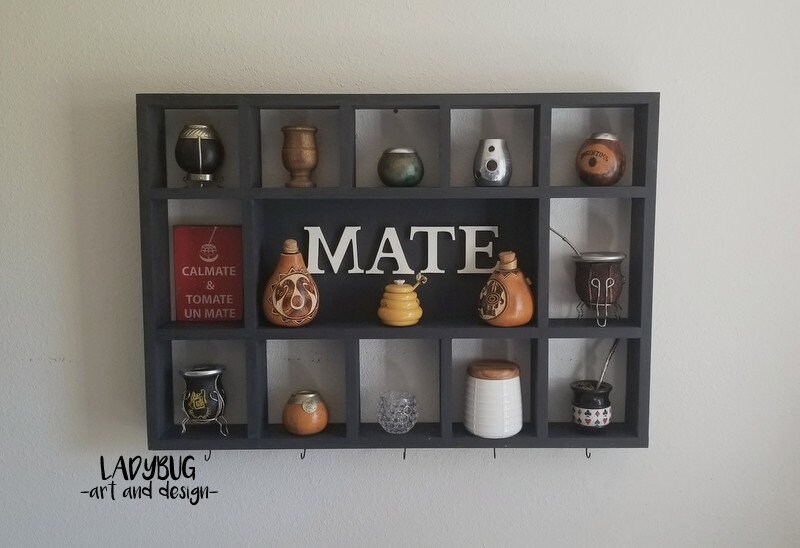 Wall Mounted Coffee/tea/mate Mugs Rack. Coffee Cup Holder. Tea Rack ...