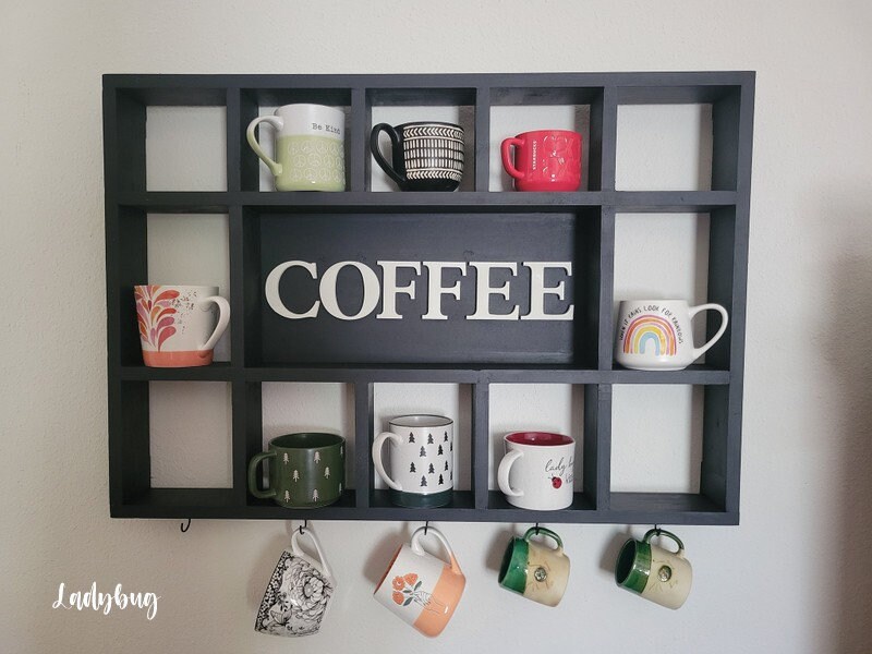 Wall Mounted Coffee/tea/mate Mugs Rack. Coffee Cup Holder. Tea Rack ...