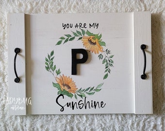 Rustic Farmhouse Stove top cover. Stovetop board. Noodle board. Rustic kitchen stove cover. You are my sunshine—kitchen organization.