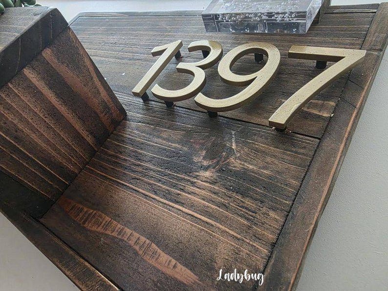 Rustic Address Sign With Planter Box. Wood Address Sign. Address Panel ...