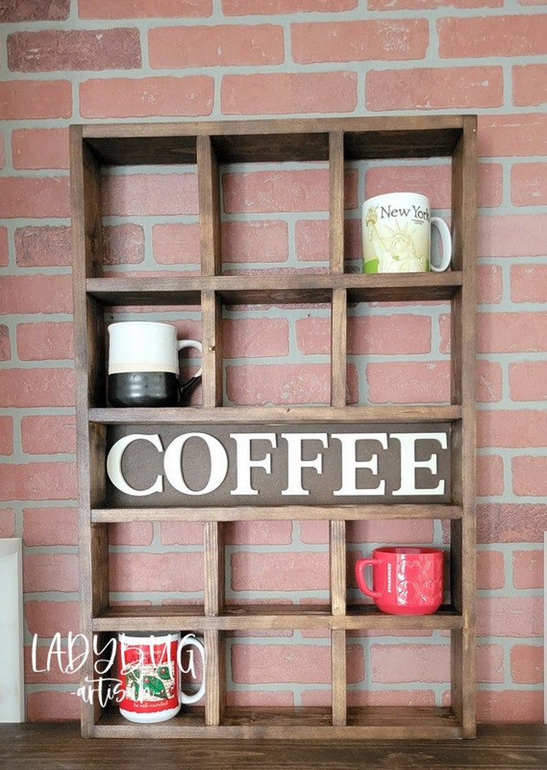 Wall Mounted Coffee Tea Mugs Rack