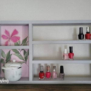 Nagellack Ständer/Organizer/Rack. Handbemalt. Handgefertigt. Badezimmer Organizer. Ständer für Nagellack. Maßanfertigung. Wohndekor