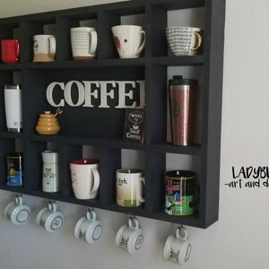 Wall Mounted Coffee/tea/mate Mugs Rack. Coffee Cup Holder. Tea Rack ...