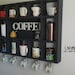 Wall Mounted Coffee/tea/mate Mugs Rack. Coffee Cup Holder. Tea - Etsy