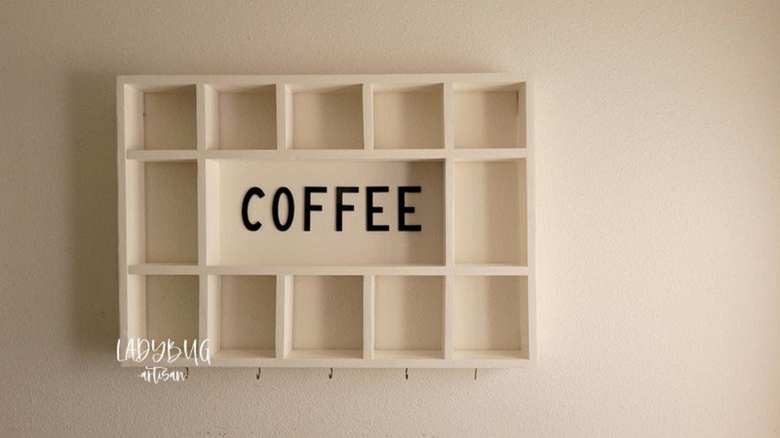 Wall Mounted Coffee/tea/mate Mugs Rack. Coffee Cup Holder. Tea Rack ...