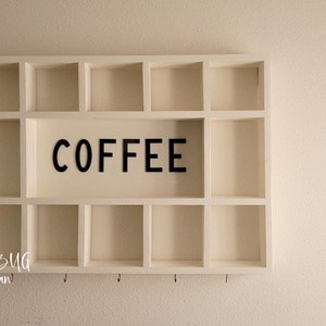 Wall Mounted Coffee/tea/mate Mugs Rack. Coffee Cup Holder. Tea Rack ...