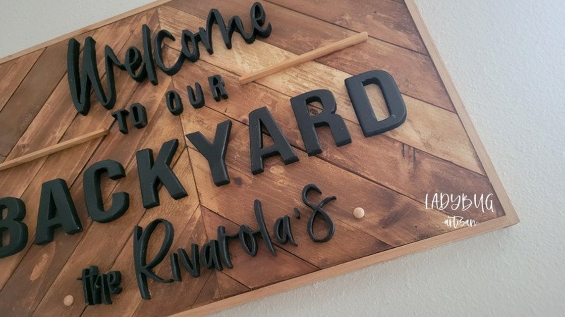 Personalized Backyard Sign. Patio Sign. Home Sign. Deck Custom Etsy