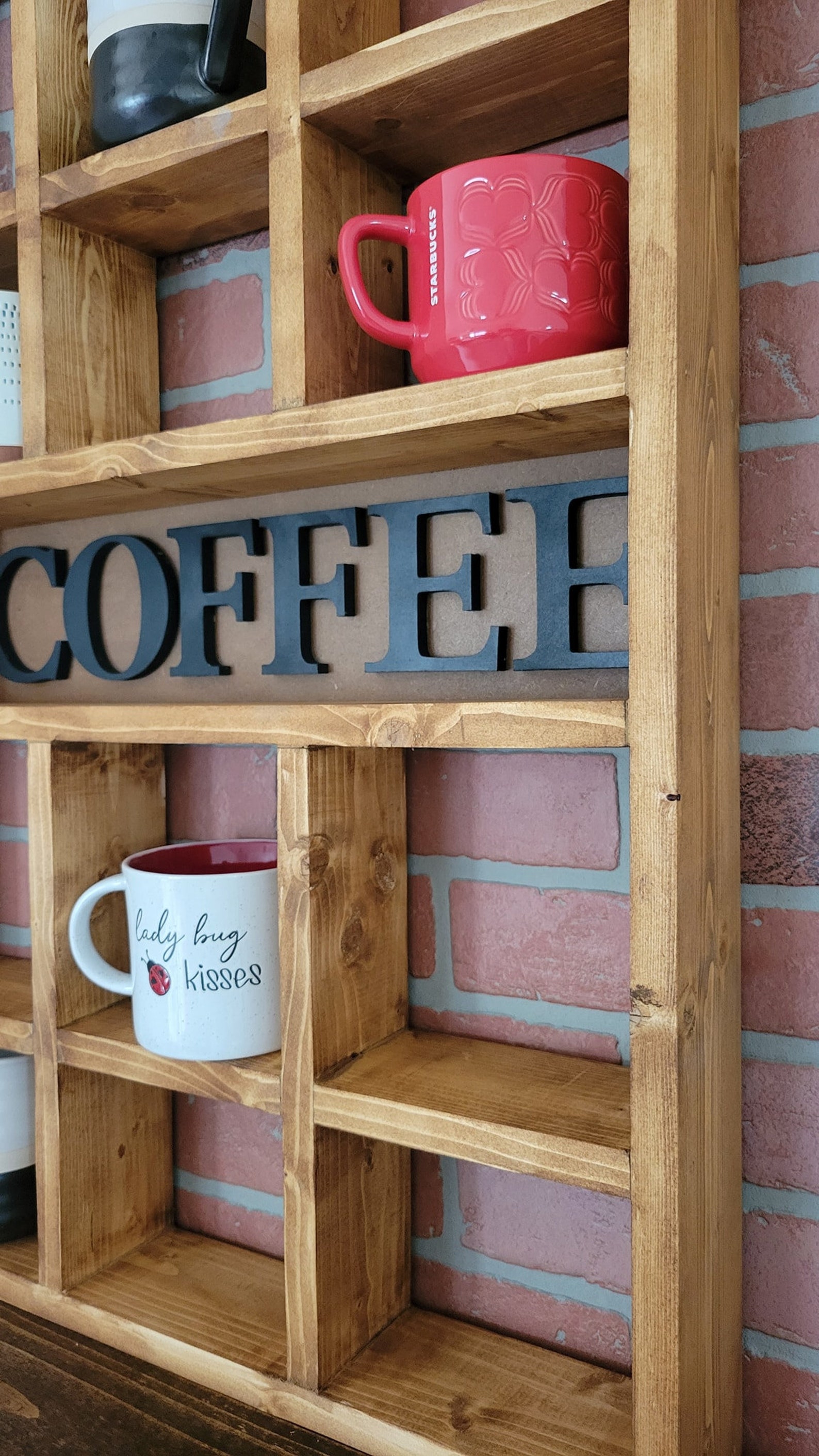 Wall Mounted Coffee/tea/mate Mugs Rack. Coffee Cup Holder. Tea - Etsy