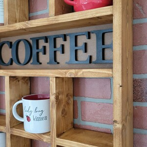 Wall-mounted Coffee/tea/mate Mugs Rack. Coffee Cup Holder. Tea Rack ...