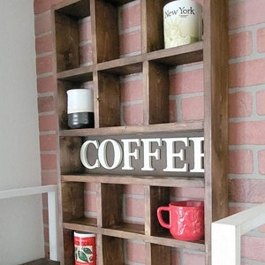 Wall Mounted Coffee/tea/mate Mugs Rack. Coffee Cup Holder. Tea Rack ...