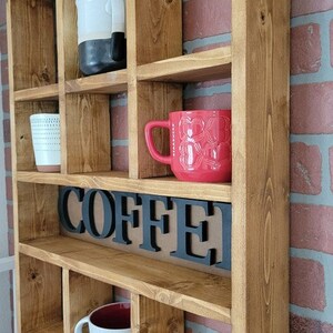 Wall Mounted Coffee/tea/mate Mugs Rack. Coffee Cup Holder. Tea Rack ...