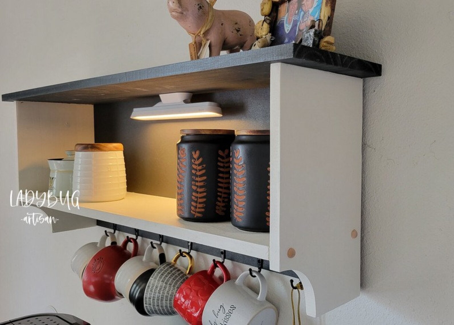 Coffee/tea Mugs Holder With Stand. Coffee Mugs Organizer. Mugs Etsy