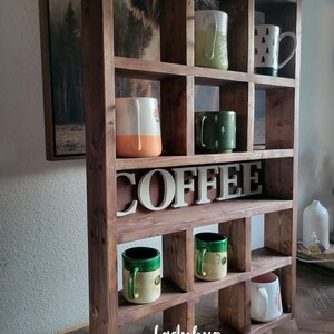 Wall Mounted Coffee/tea/mate Mugs Rack. Coffee Cup Holder. Tea Rack ...