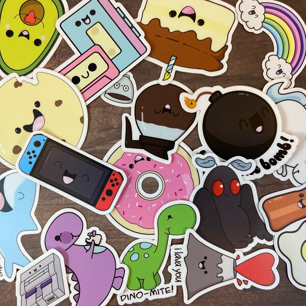 Seconds Sticker and Magnet Grab Bag Mystery Pack Stickers, Adorable Kawaii Blind Box, Cute B- grade Opps, Laptop Journal Water Bottle Gift