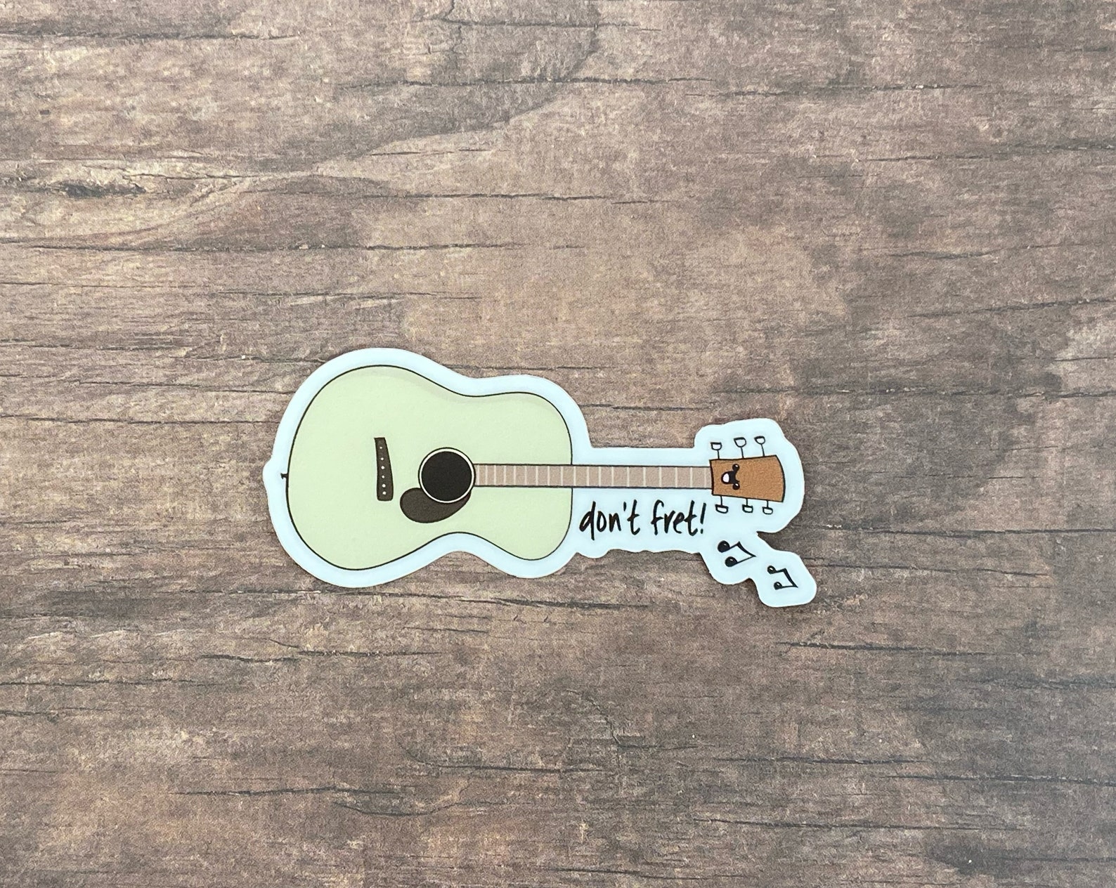Dont Fret Weatherproof Acoustic Guitar Sticker/ Decal | Etsy