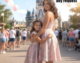 Custom Thumper Bambi Mommy and Me Dress Matching Outfit Personalized Disney Bambi Bunny Twirl Dresses Mom Daughter Theme Park Outfit