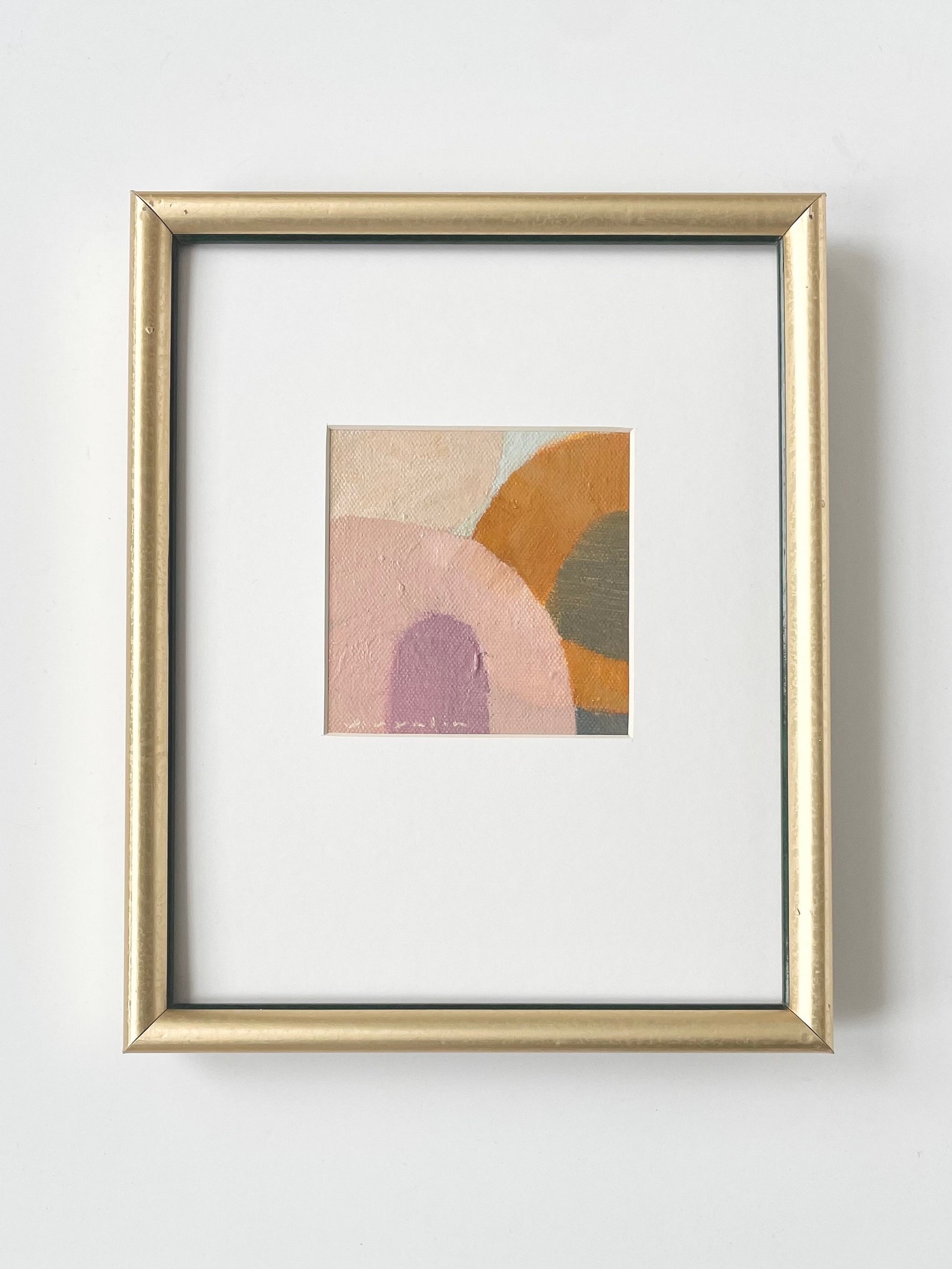 Small Abstract Painting Small Matted Original Abstract Mini Abstract ...