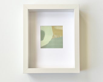 Small Abstract Painting • Small Matted Original Abstract • Mini Abstract Painting •  Ready to Frame Art • Simple Art • Frame Not Included