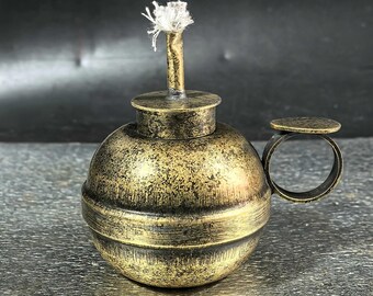 Pure copper vintage old-fashioned Oil Lamp ornament/home desktop Crafts decoration