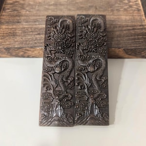 A pair of Copper dragon  Paperweight Ornament/home desktop decoration