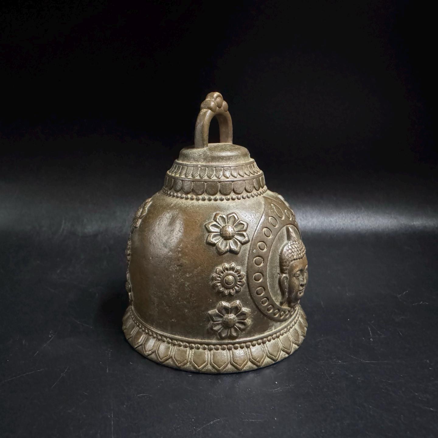 Pure Copper Retro Buddha's Head Ringing Bell /home Decoration Hanging ...