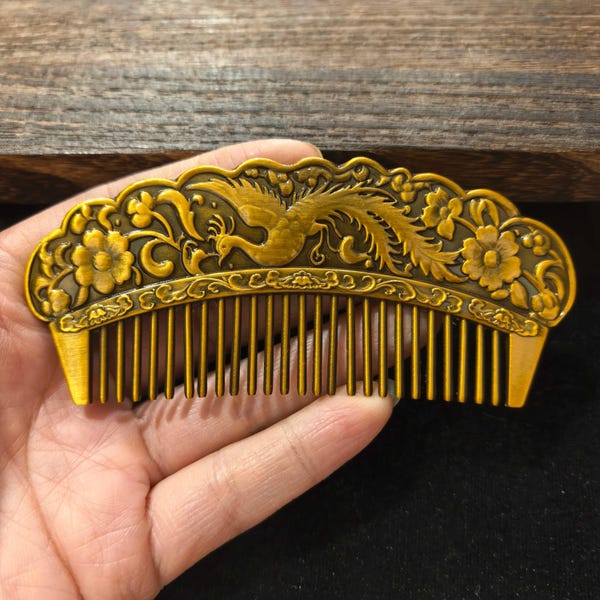 Accessoire pour cheveux Phoenix vintage en laiton