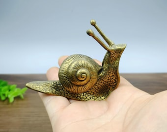 Solid brass Retro Large Snail figurine/home desktop decoration