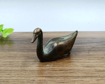 Pure copper vintage Mini Swan figurine/home desktop decoration