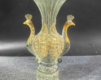 Pure copper vintage Phoenix Vase ornament/home desktop Crafts decoration