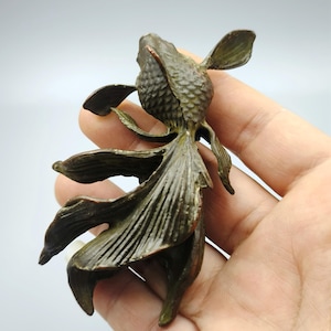 Pure copper Retro Goldfish figurine/home desktop decoration